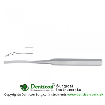 Hibbs Bone Osteotome Curved Stainless Steel, 24.5 cm - 9 3/4" Blade Width 6 mm